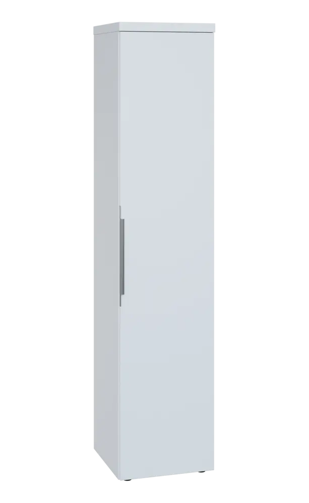 SIN 5 - 4D kancelářská skříň, 1-dveřová, pravá, 1820x400x400, bílá